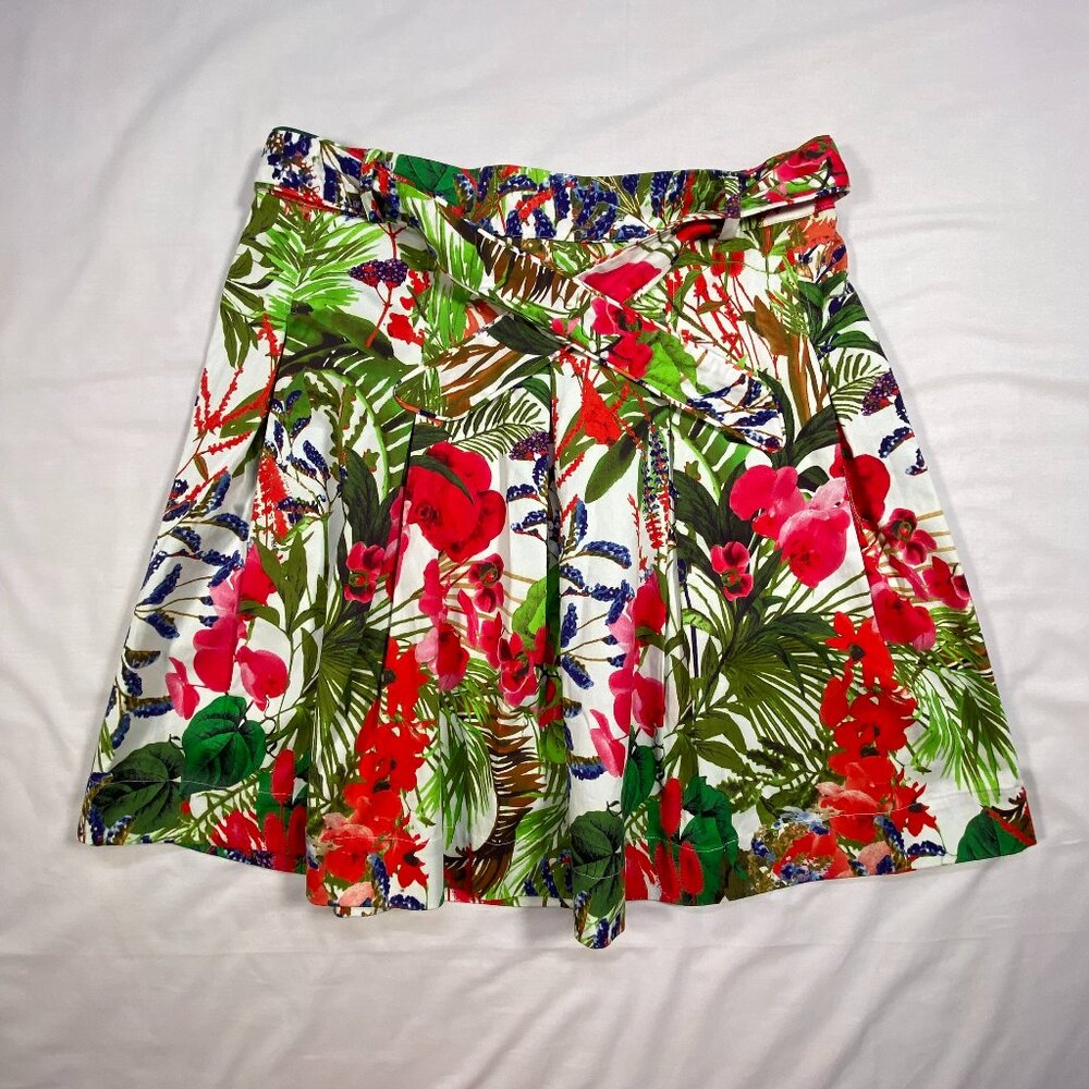 Soft Surroundings Skirt Women Large Floral Multi-color Beach Cruise Tropical